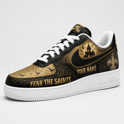 New Orleans Saints | Premium Fear The Team Halloween Low Top Sneakers