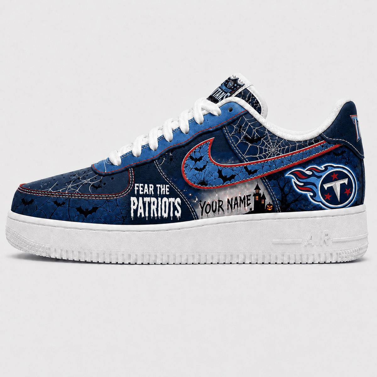 Tennessee Titans | Premium Fear The Team Halloween Low Top Sneakers