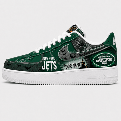 New York Jets | Premium Fear The Team Halloween Low Top Sneakers