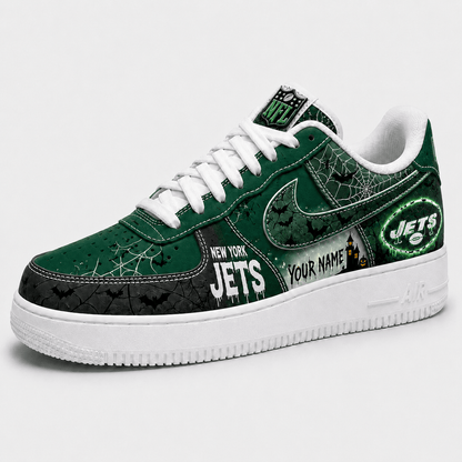 New York Jets | Premium Fear The Team Halloween Low Top Sneakers