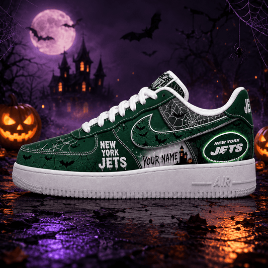 New York Jets | Premium Fear The Team Halloween Low Top Sneakers