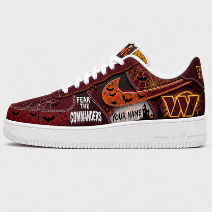 Washington Commanders | Premium Fear The Team Halloween Low Top Sneakers