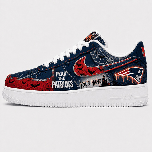 New England Patriots | Premium Fear The Team Halloween Low Top Sneakers