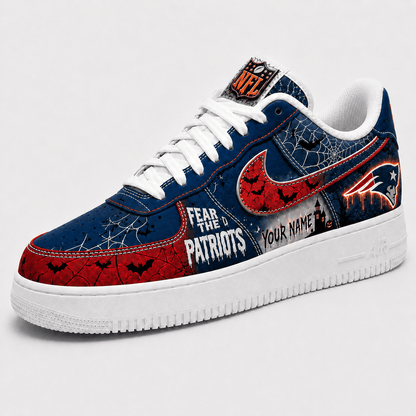 New England Patriots | Premium Fear The Team Halloween Low Top Sneakers