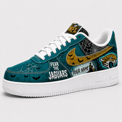 Jacksonville Jaguars | Premium Fear The Team Halloween Low Top Sneakers