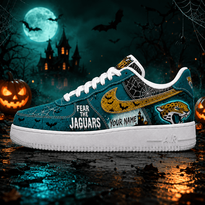 Jacksonville Jaguars | Premium Fear The Team Halloween Low Top Sneakers