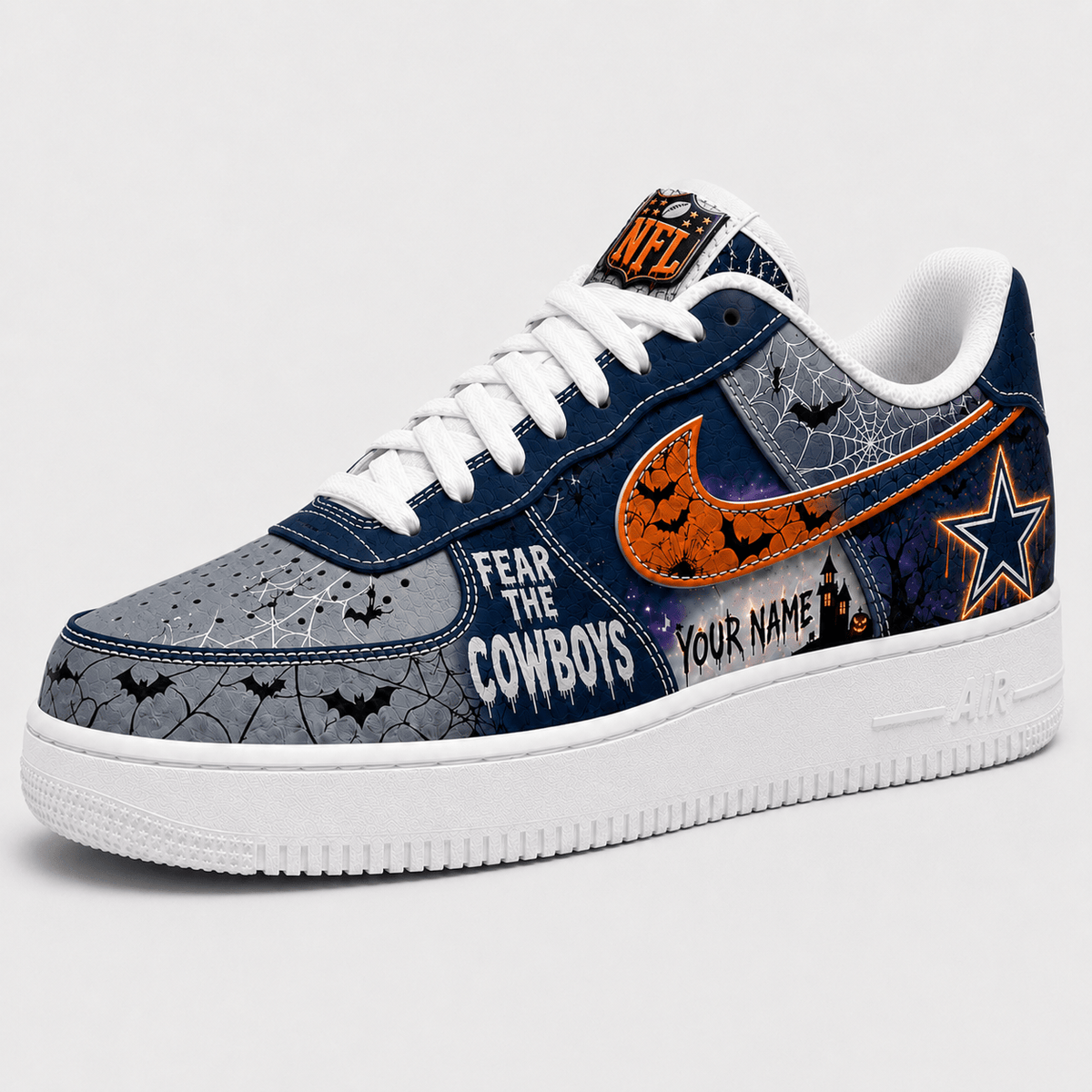 Dallas Cowboys | Premium Fear The Team Halloween Low Top Sneakers