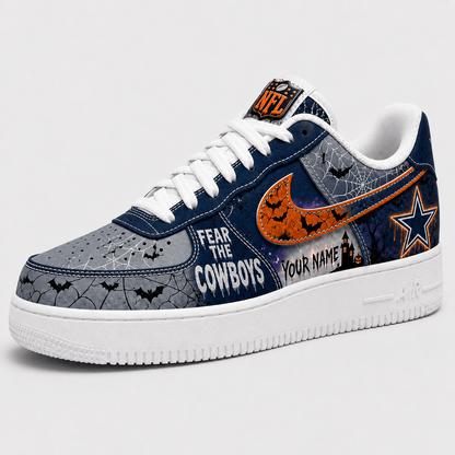 Dallas Cowboys | Premium Fear The Team Halloween Low Top Sneakers
