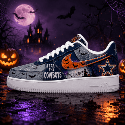 Dallas Cowboys | Premium Fear The Team Halloween Low Top Sneakers