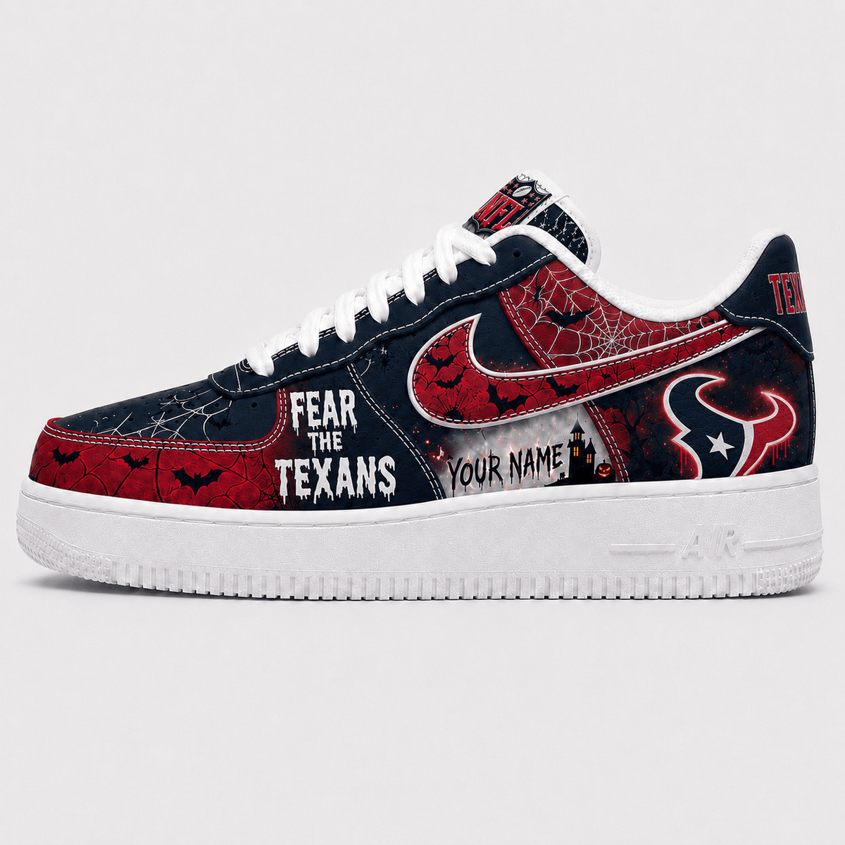 Houston Texans | Premium Fear The Team Halloween Low Top Sneakers