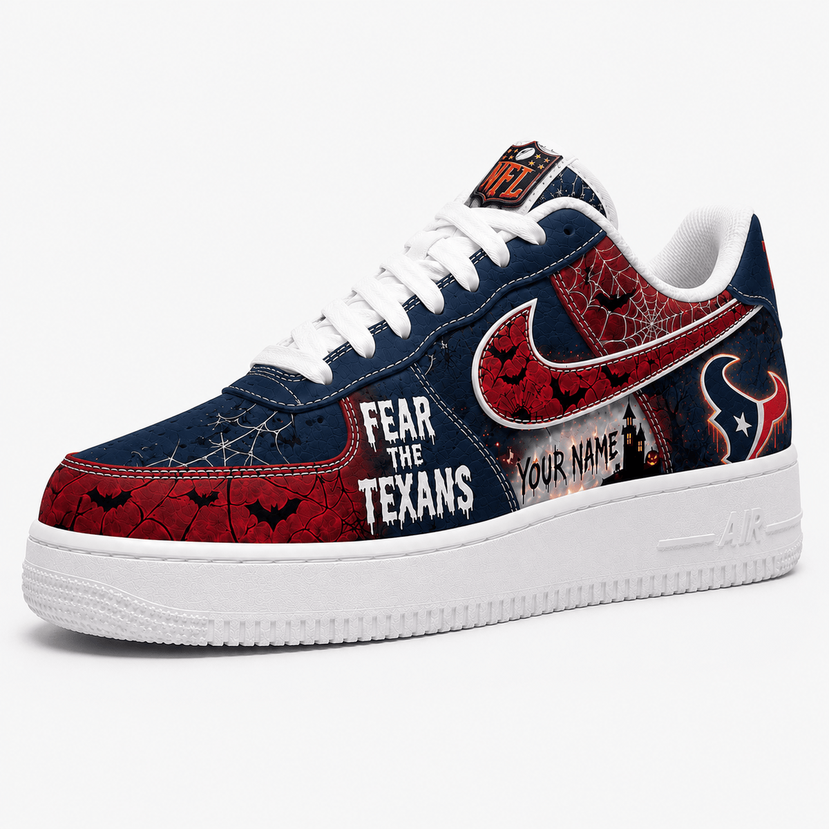 Houston Texans | Premium Fear The Team Halloween Low Top Sneakers