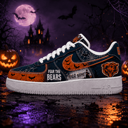 Chicago Bears | Premium Fear The Team Halloween Low Top Sneakers