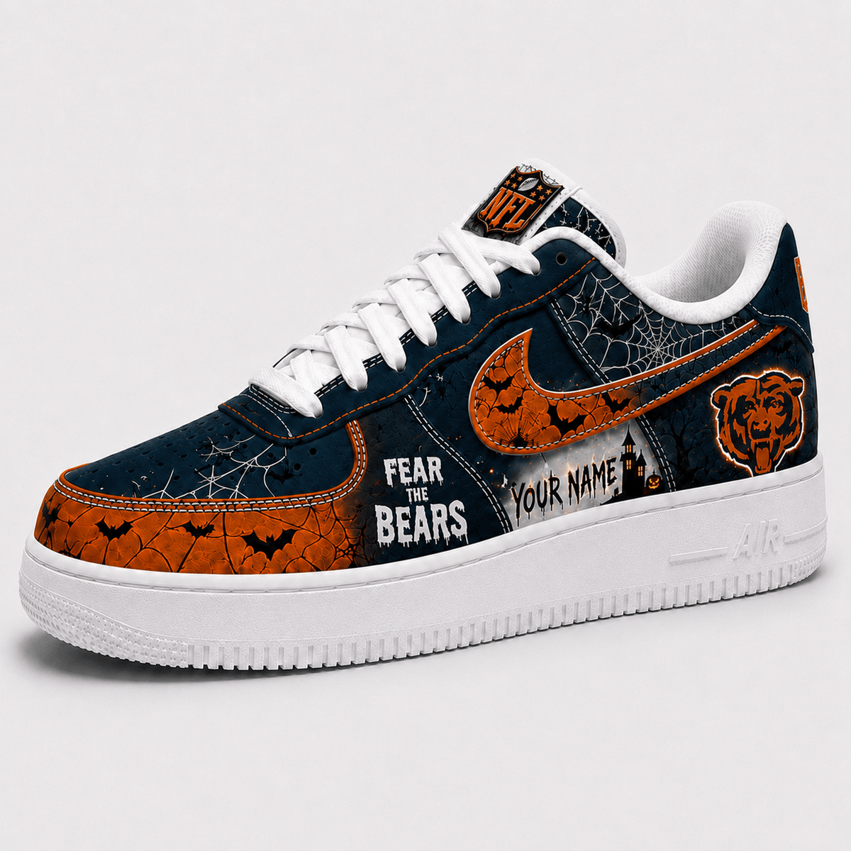 Chicago Bears | Premium Fear The Team Halloween Low Top Sneakers