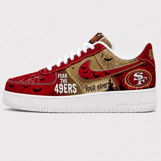 San Francisco 49ers | Premium Fear The Team Halloween Low Top Sneakers