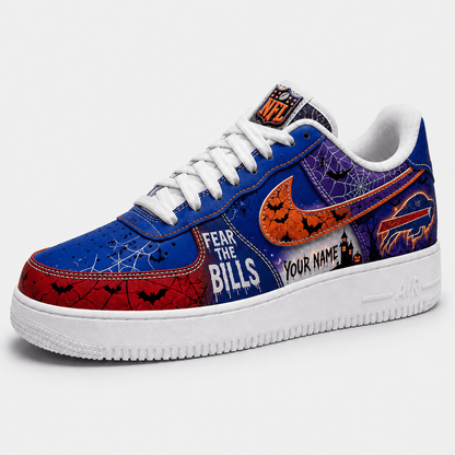 Buffalo Bills | Premium Fear The Team Halloween Low Top Sneakers