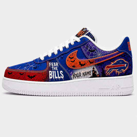 Buffalo Bills | Premium Fear The Team Halloween Low Top Sneakers