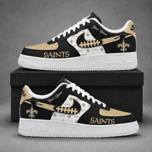 New Orleans Saints | Premium Fear The Team Low Top Sneakers Personalized - Va37442