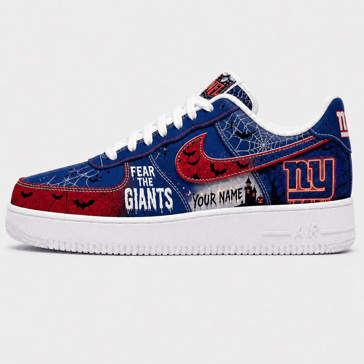 New York Giants | Premium Fear The Team Halloween Low Top Sneakers - Va32185