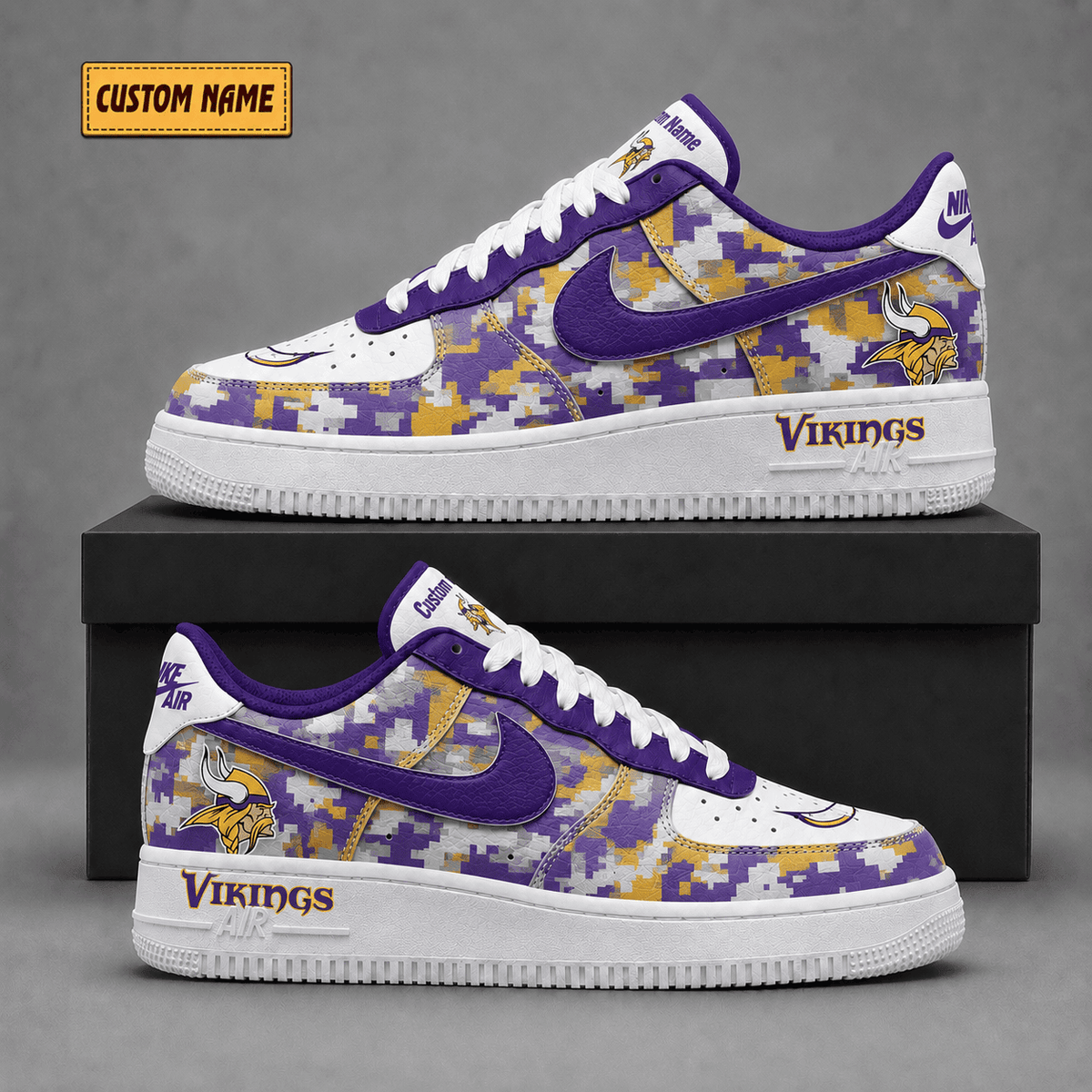 Minnesota Vikings | Premium Fear The Team Low Top Sneakers - Va38838