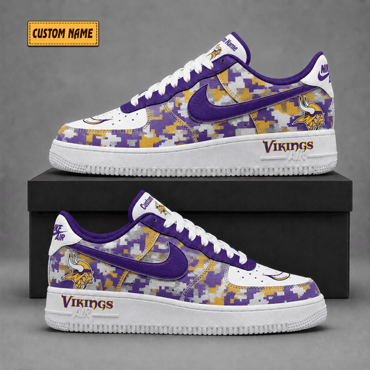 Minnesota Vikings | Premium Fear The Team Low Top Sneakers - Va38838