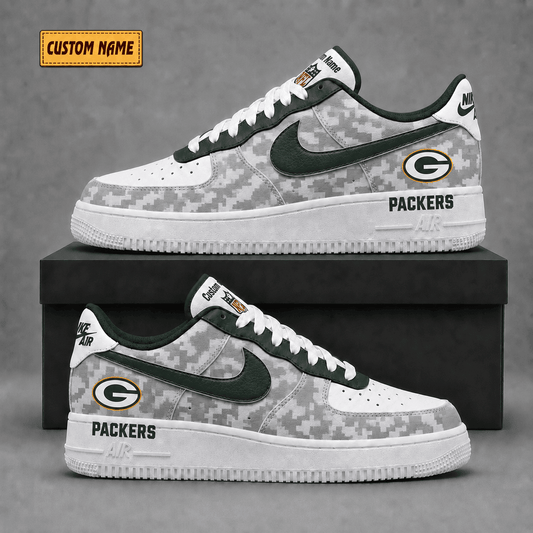 Green Bay Packers | Premium Fear The Team Low Top Sneakers - Va36236