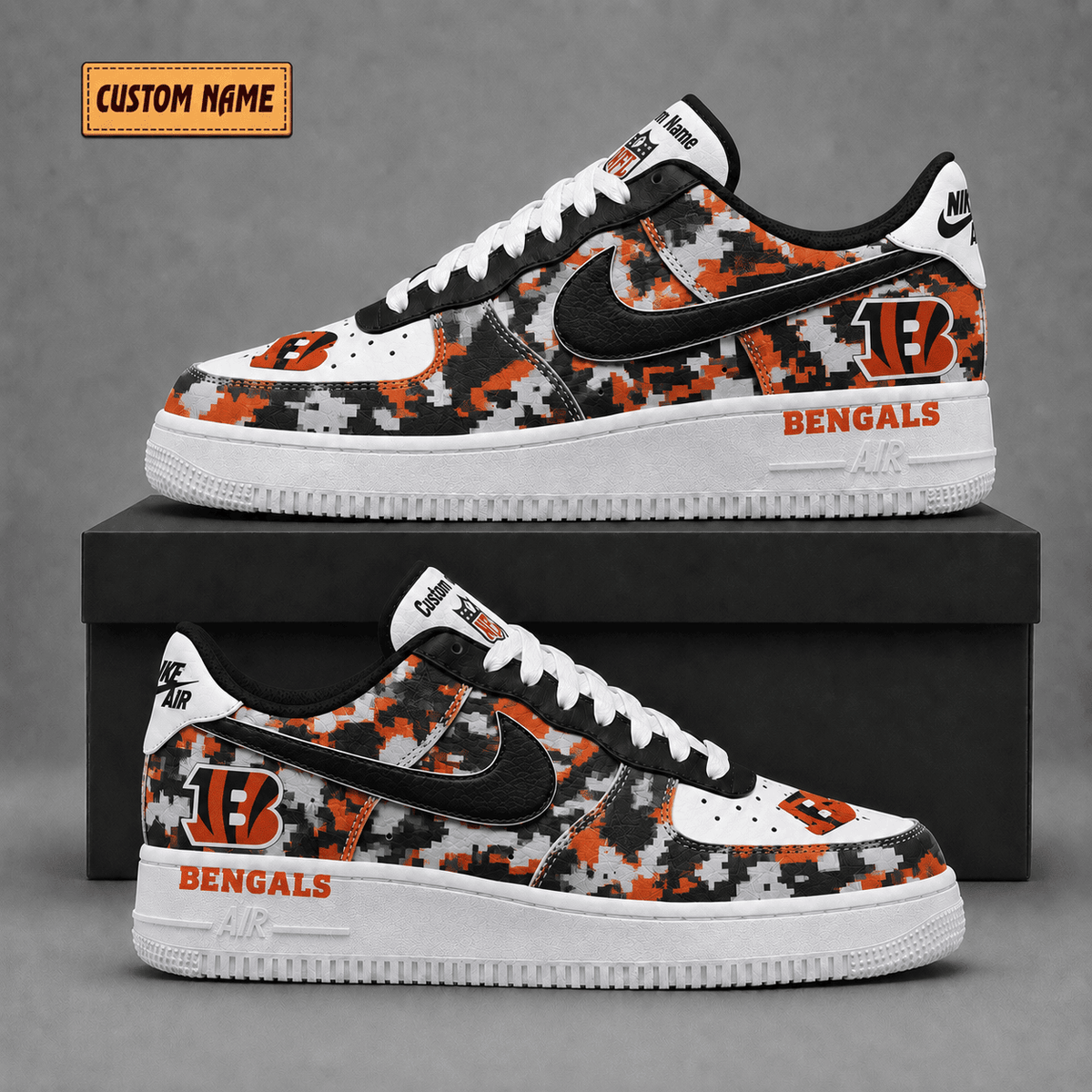 Cincinnati Bengals | Premium Fear The Team Low Top Sneakers - Va38822
