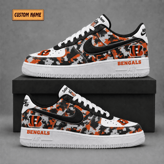 Cincinnati Bengals | Premium Fear The Team Low Top Sneakers - Va38822