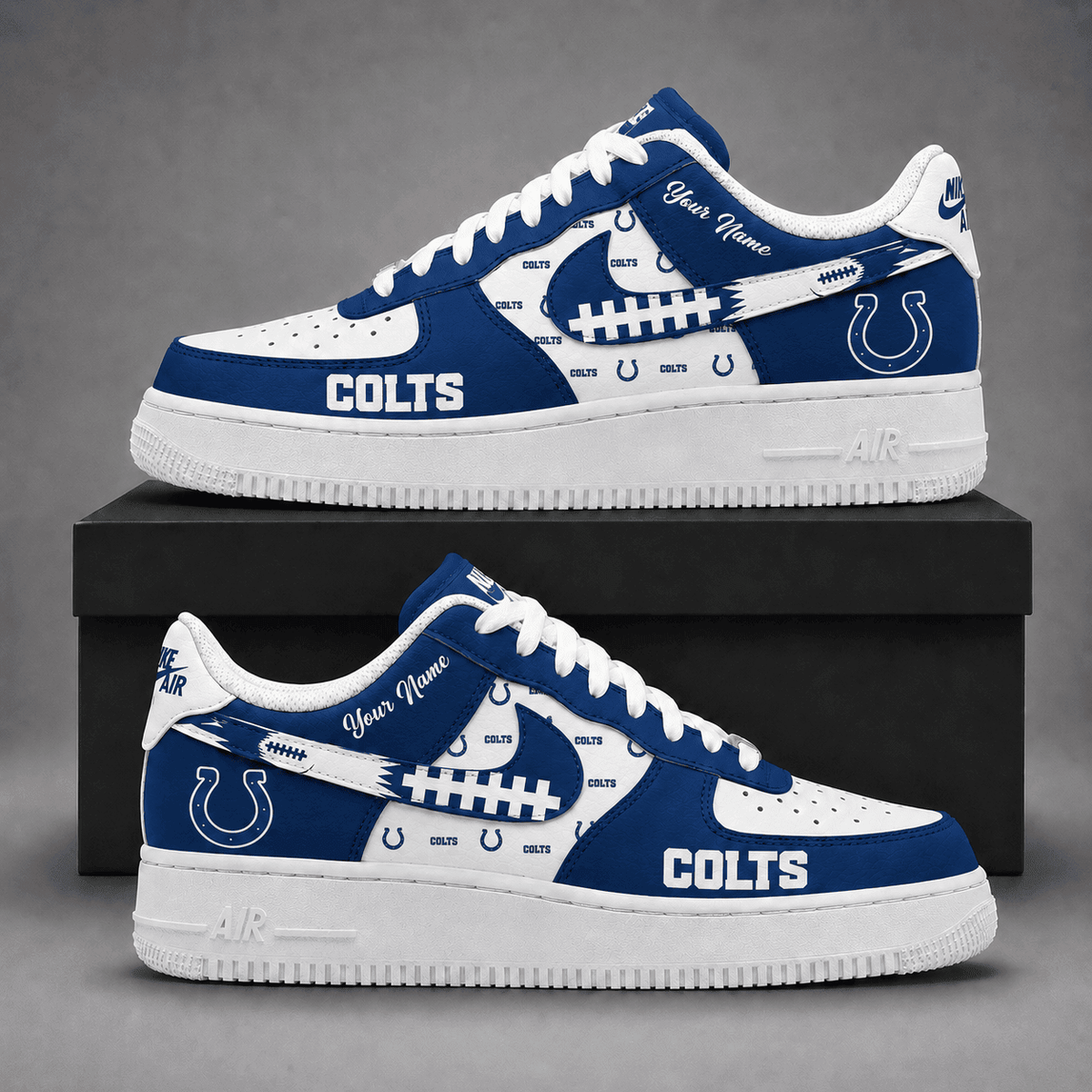 Indianapolis Colts | Premium Fear The Team Low Top Sneakers Personalized - Va37416