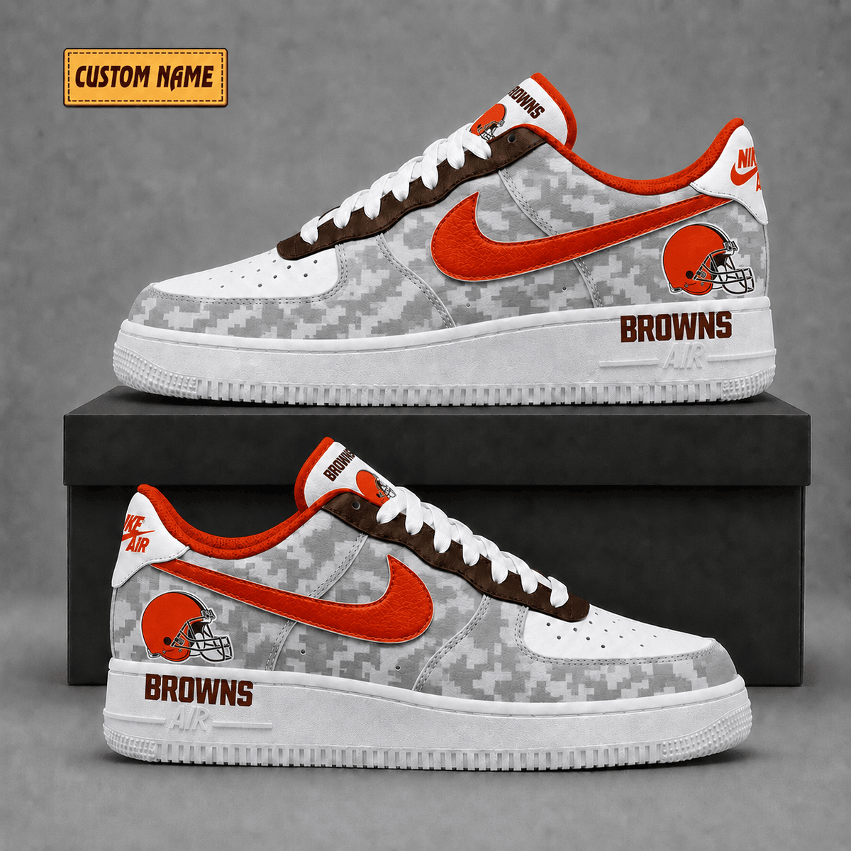 Cleveland Browns | Premium Fear The Team Low Top Sneakers - Va36223