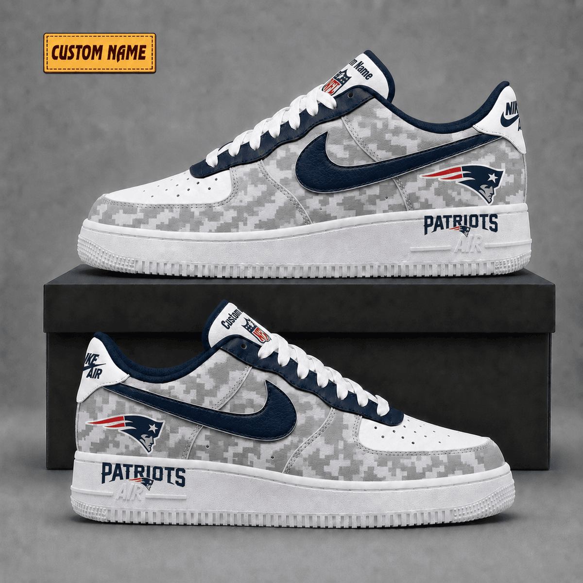 New England Patriots | Premium Fear The Team Low Top Sneakers - Va36224