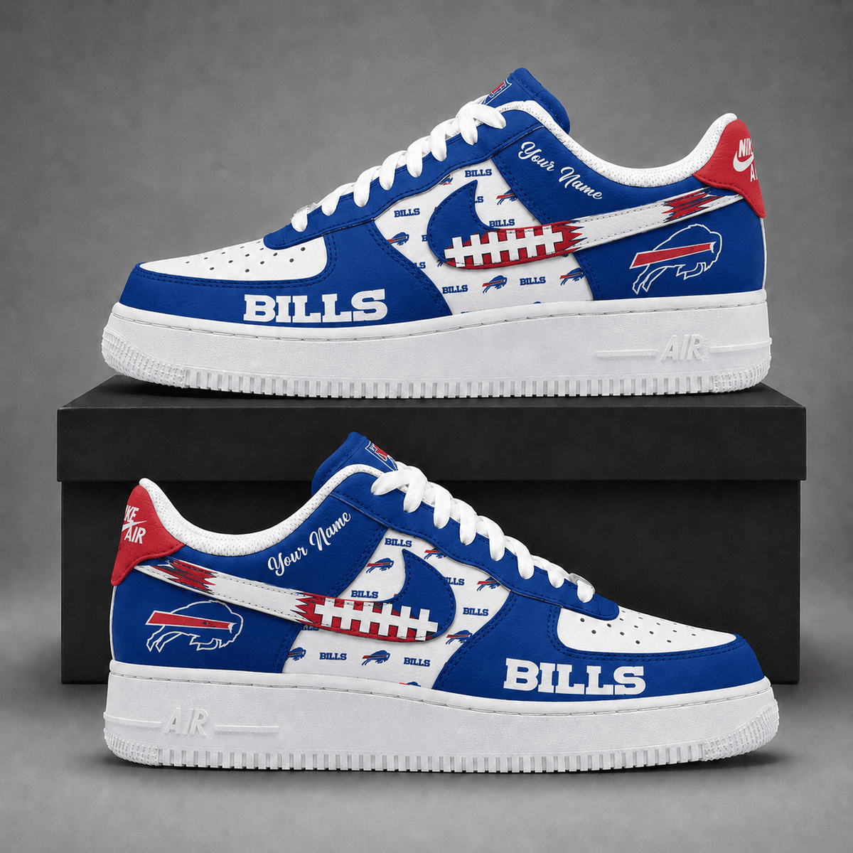 Buffalo Bills | Premium Fear The Team Low Top Sneakers Personalized - Va37426