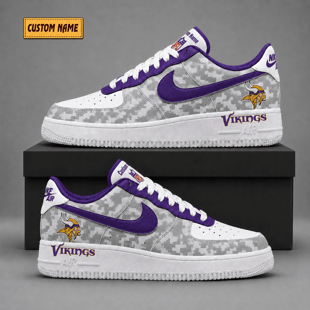 Minnesota Vikings | Premium Fear The Team Low Top Sneakers - Va36245