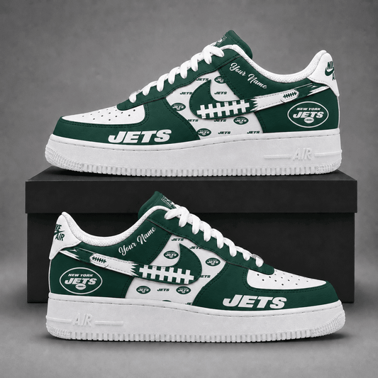 New York Jets | Premium Fear The Team Low Top Sneakers Personalized - Va37424