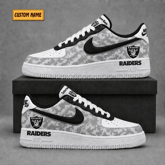 Las Vegas Raiders | Premium Fear The Team Low Top Sneakers - Va36225