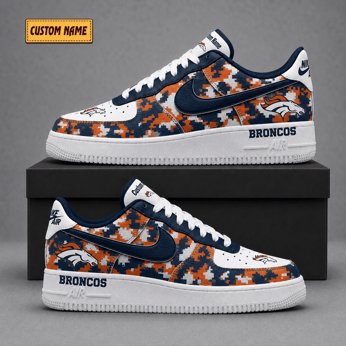 Denver Broncos | Premium Fear The Team Low Top Sneakers - Va38817
