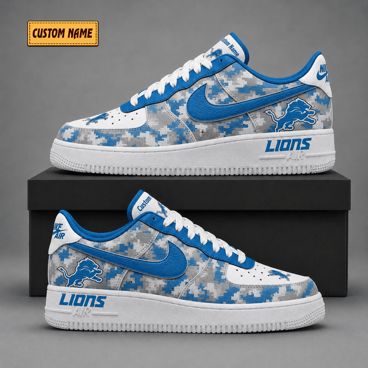 Detroit Lions | Premium Fear The Team Low Top Sneakers - Va38833
