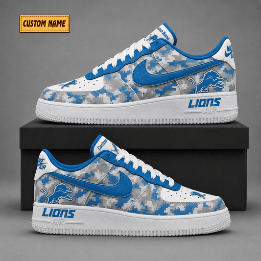 Detroit Lions | Premium Fear The Team Low Top Sneakers - Va38833