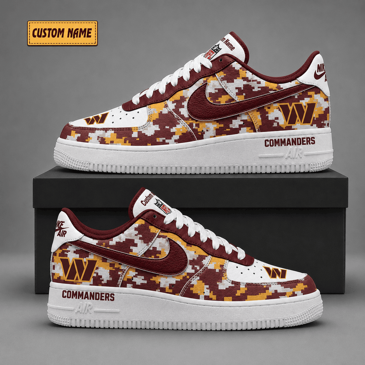 Washington Commanders | Premium Fear The Team Low Top Sneakers - Va38832