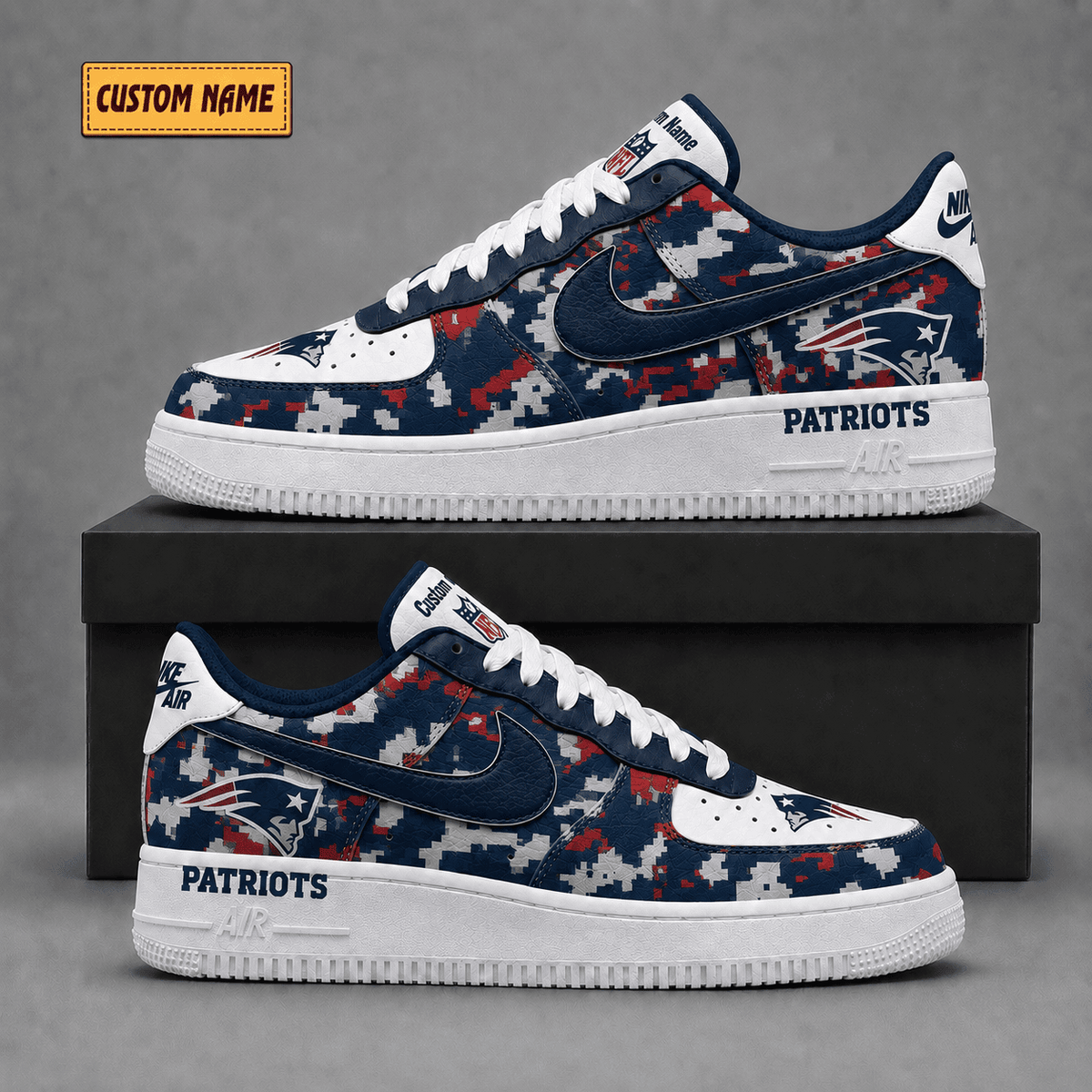 New England Patriots | Premium Fear The Team Low Top Sneakers - Va38815