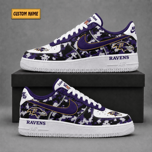 Baltimore Ravens | Premium Fear The Team Low Top Sneakers - Va38819