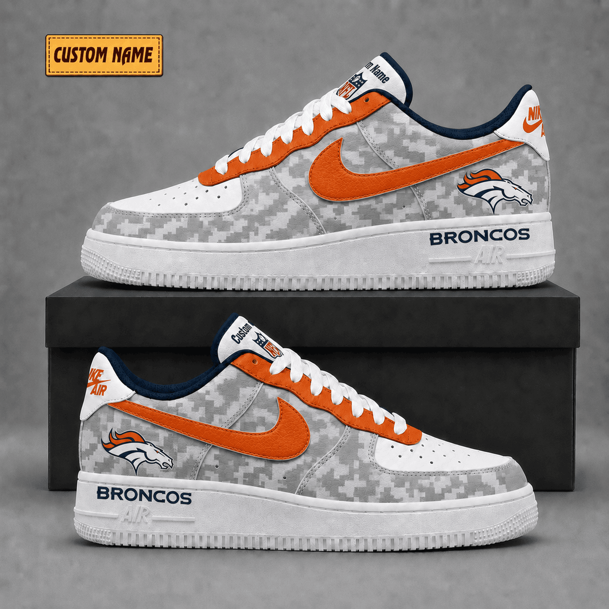 Denver Broncos | Premium Fear The Team Low Top Sneakers - Va36226