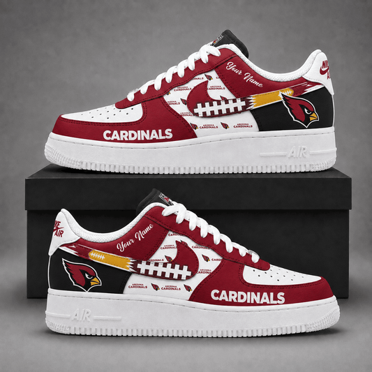Arizona Cardinals | Premium Fear The Team Low Top Sneakers Personalized - Va37437