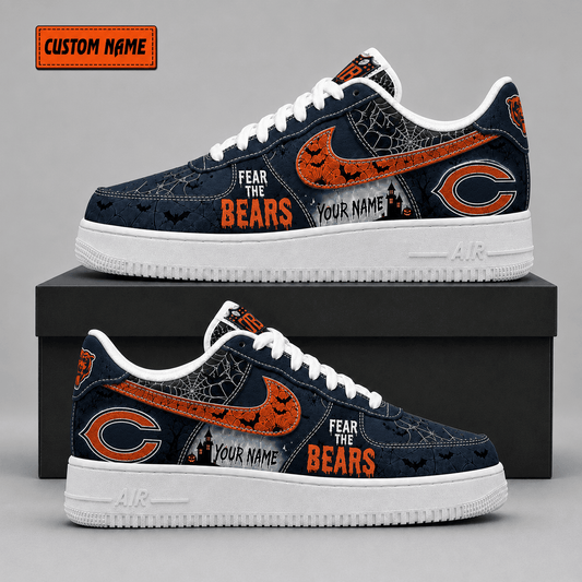 Chicago Bears | Premium Fear The Team Halloween Low Top Sneakers - Va323526