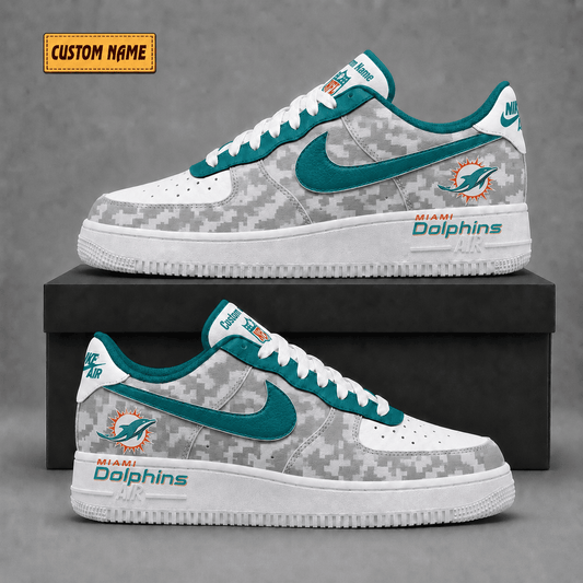 Miami Dolphins | Premium Fear The Team Low Top Sneakers - Va36227