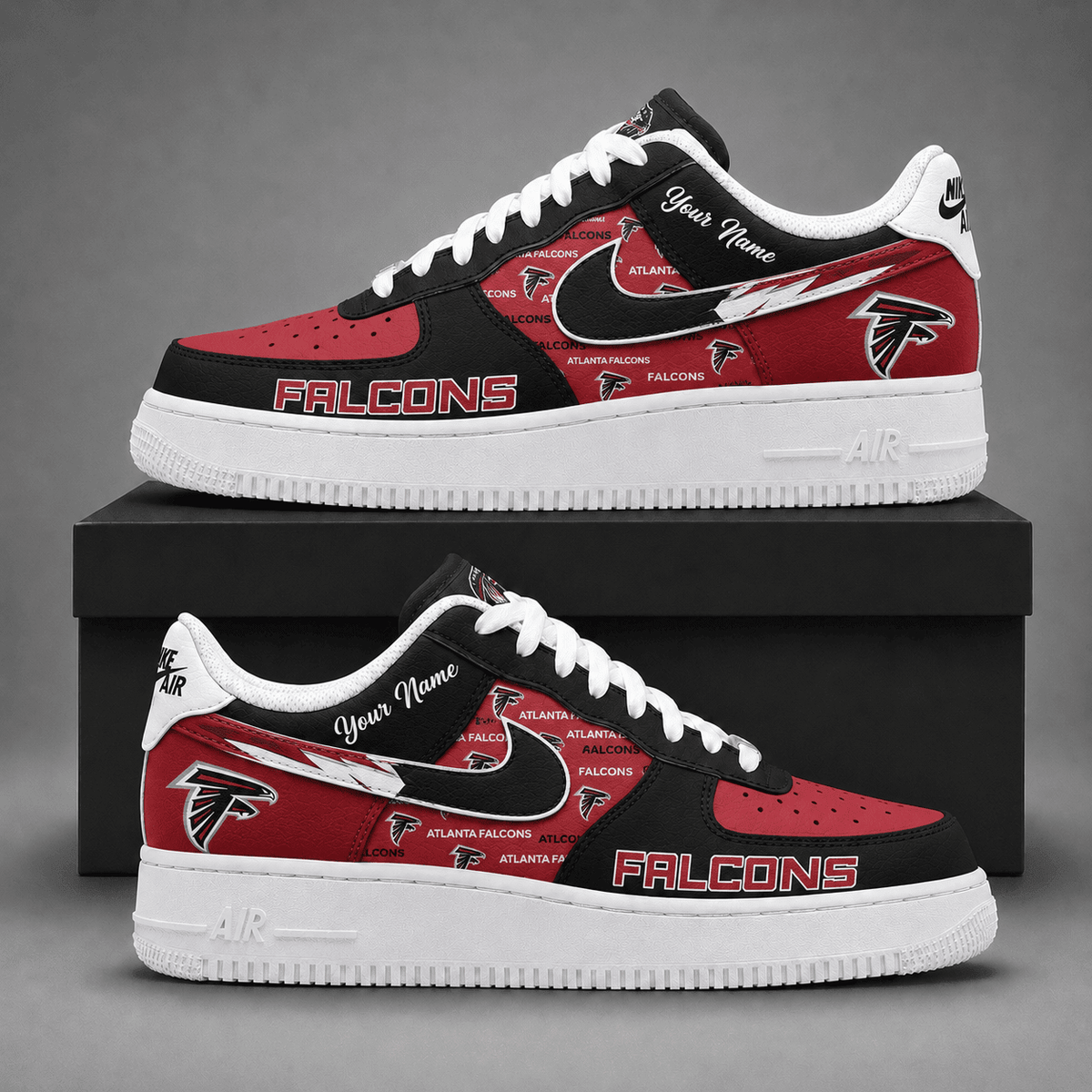 Atlanta Falcons | Premium Fear The Team Low Top Sneakers Personalized - Va37440
