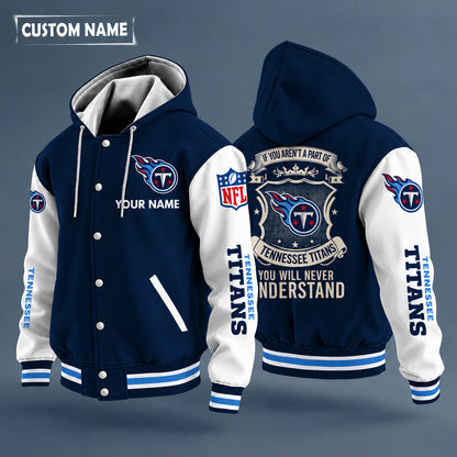 Tennessee Titans Hooded Letterman Jacket Custom Name Pjd4dr