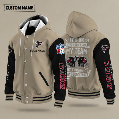 Atlanta Falcons It's Ok If You Don't Like My Team Hooded Letterman Jac