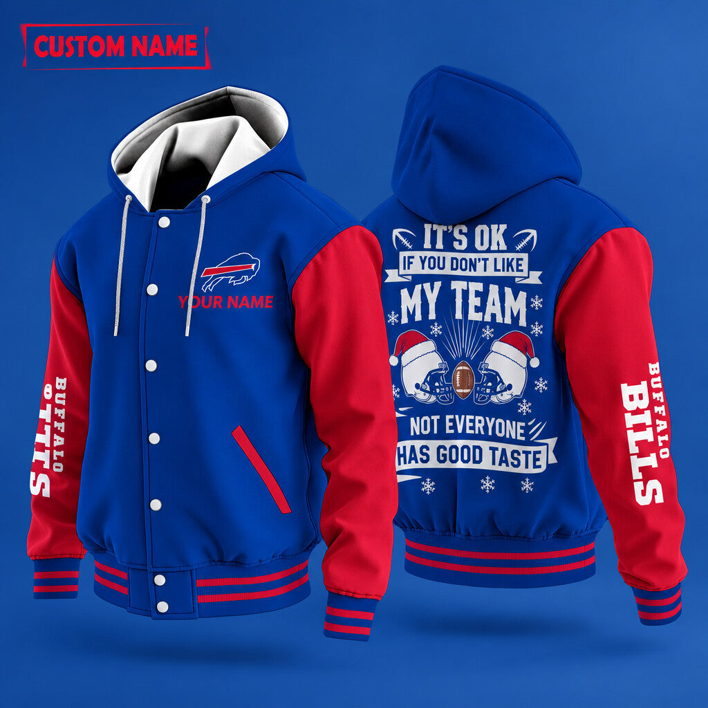 Buffalo Bills It's Ok If You Don't Like My Team Christmas Hooded Lette