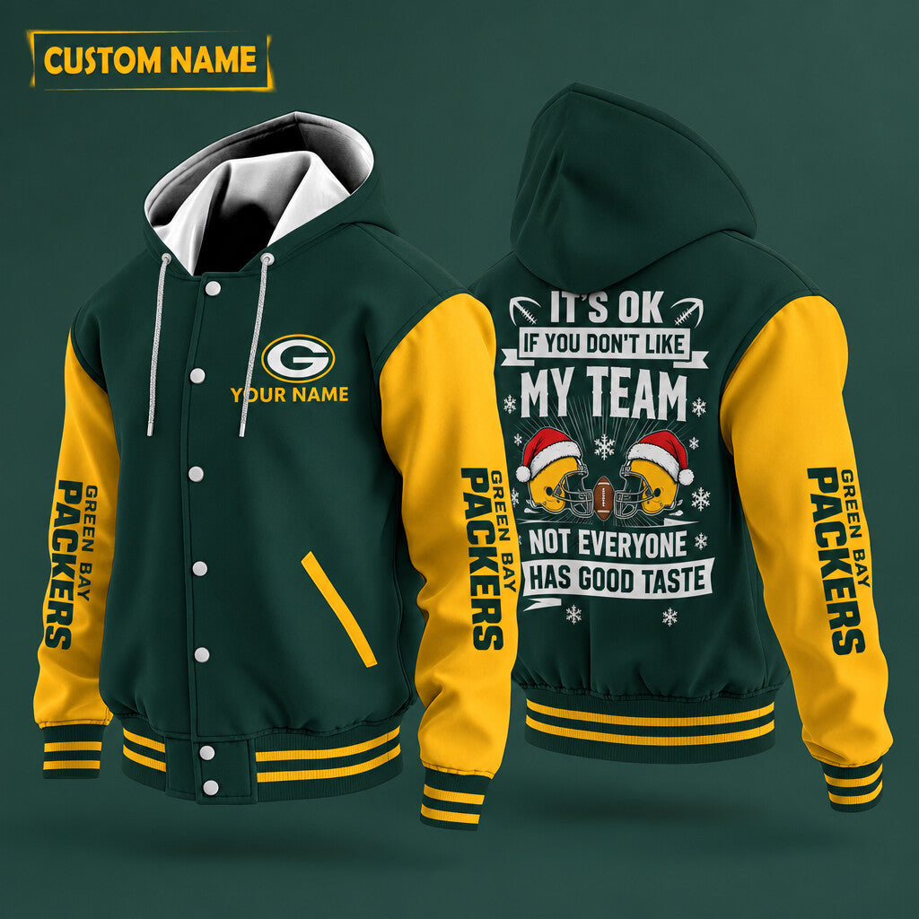 Green Bay Packers It's Ok If You Don't Like My Team Christmas Hooded L