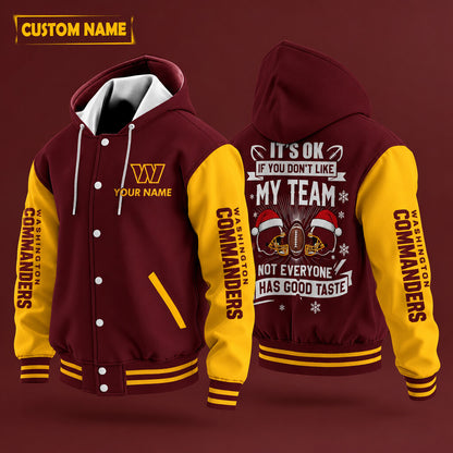Washington Commanders It's Ok If You Don't Like My Team Christmas Hood
